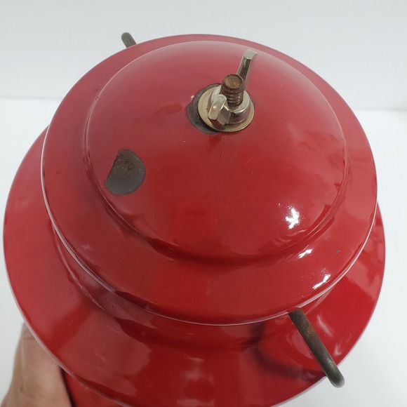 Coleman Lantern 200A Red Vintage Single Mantle Gas Camping Light NOT TESTED - Picture 9 of 16